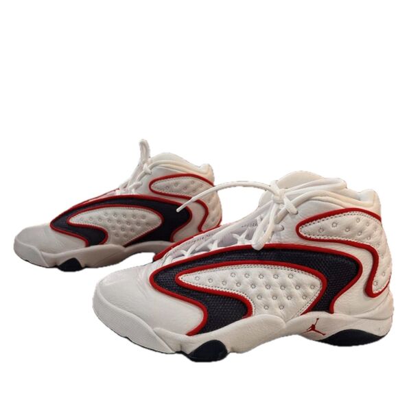 Jordan Shoes - Air Jordan OG USA Red White Blue Leather Mid Top Sneakers Womens 8 Retro Nike 39